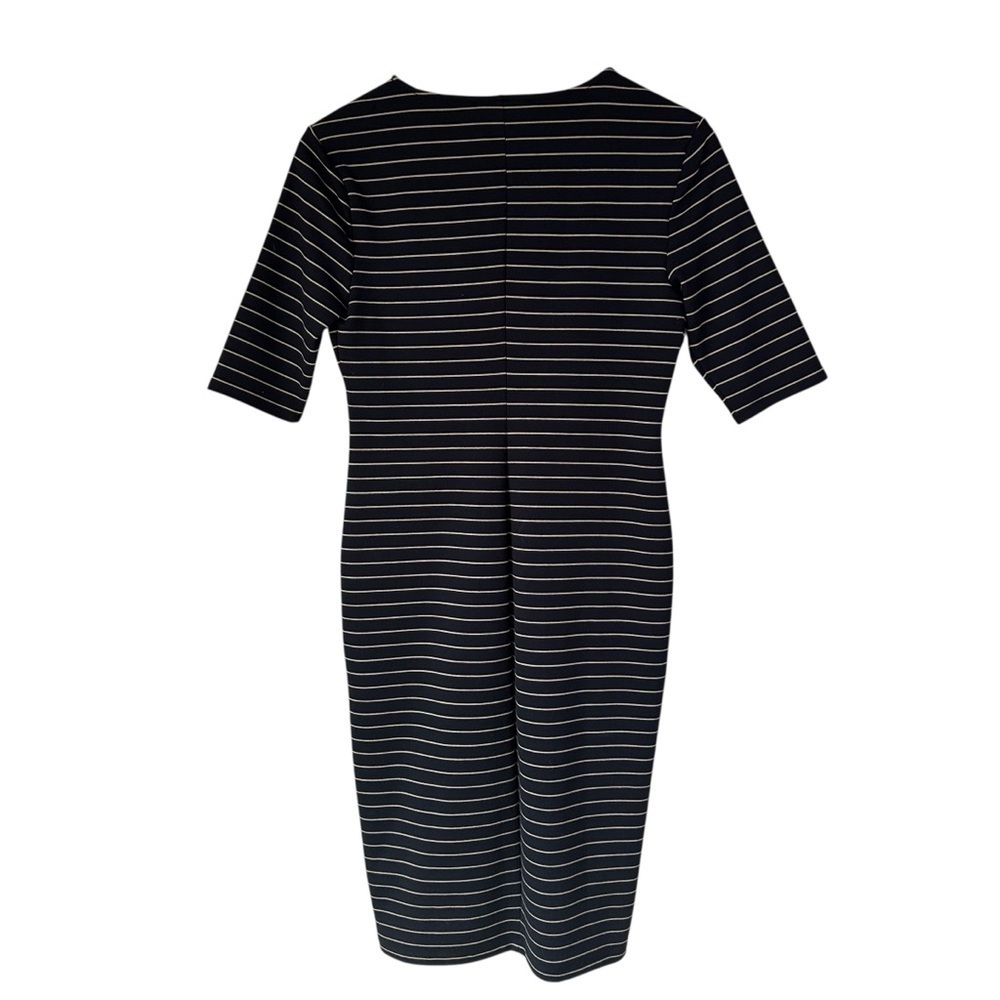 Philosophy Striped Bodycon Dress, Navy with Cream Stripes, Medium, NWT - Picture 4 of 7